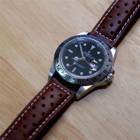 rolex explorer 39mm nato strap|Rolex explorer 2 leather strap.